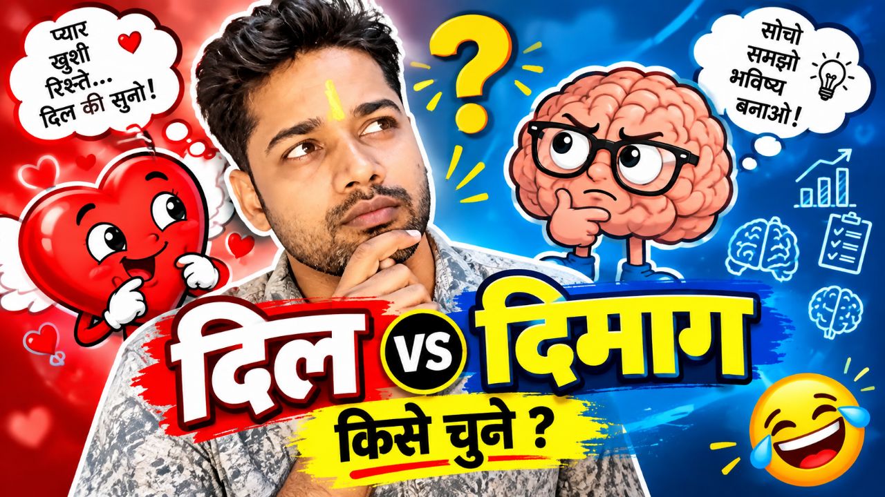 दिल Vs दिमाग किसे चुने 🤓🤣?