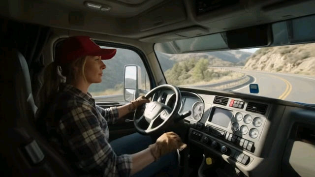 She Owns the Highway! 🔥 | Fearless Woman Truck Driver