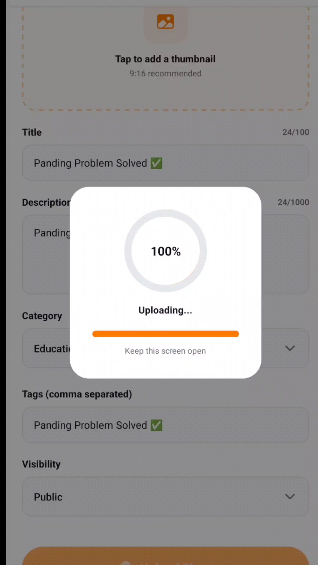 Video Uploading Start Ho Gaya ✅🖇️🎯