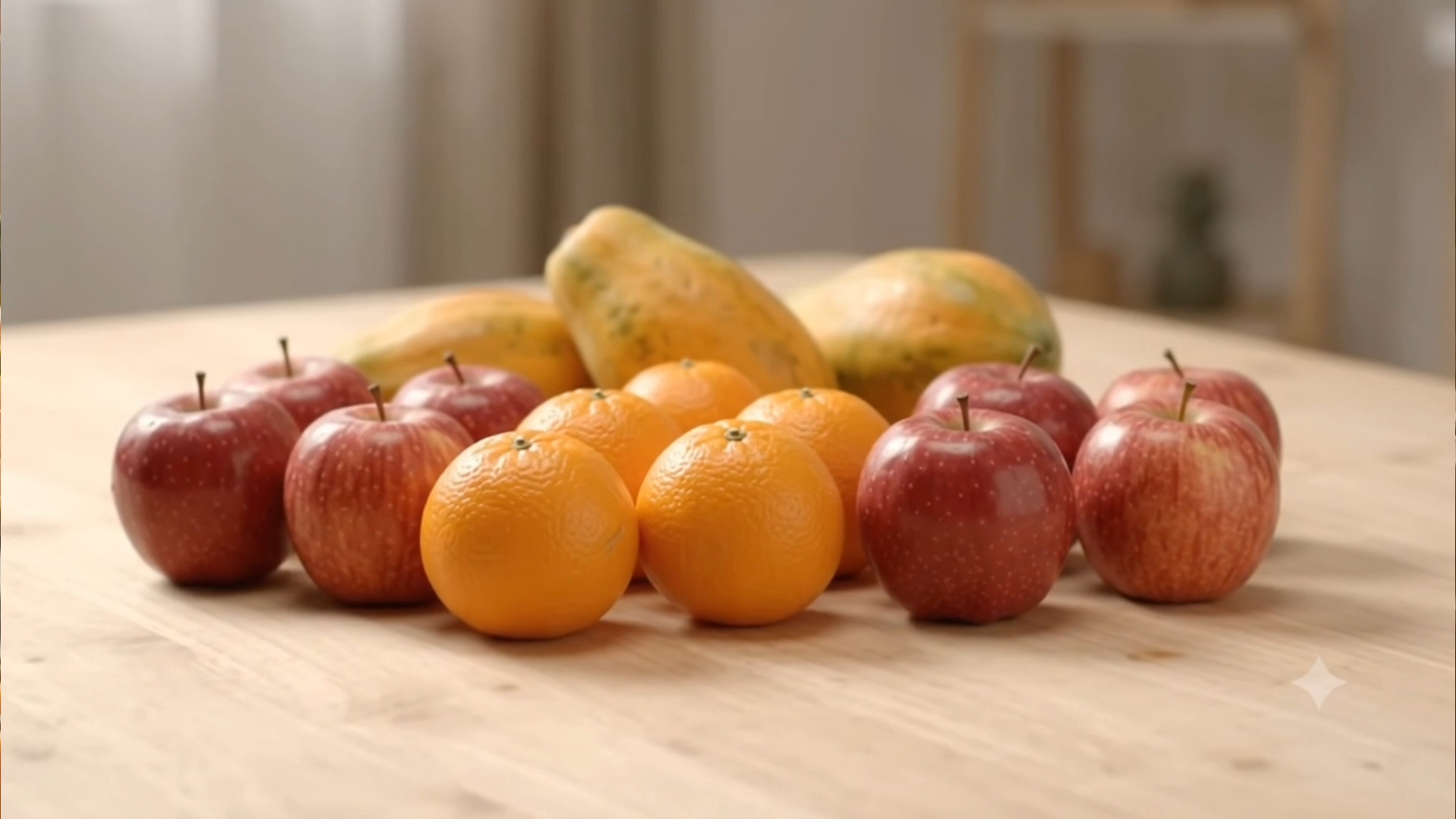 🍎🍊🥭 Apple, Santra Aur Papaya Se Banaya Pyara Sa Gaon 😱🏡 | Amazing Fruit Art