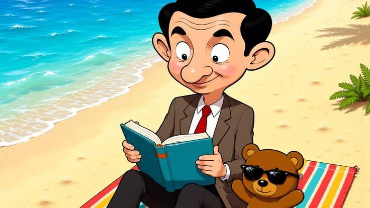 Mr. Bean’s Beach Day Goes Hilariously Wrong! 😂🏖️📖