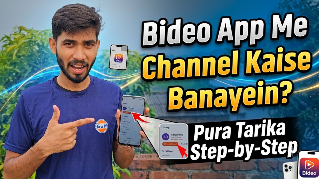 Bideo app pe channel kaise banate hai dekho sikho ko