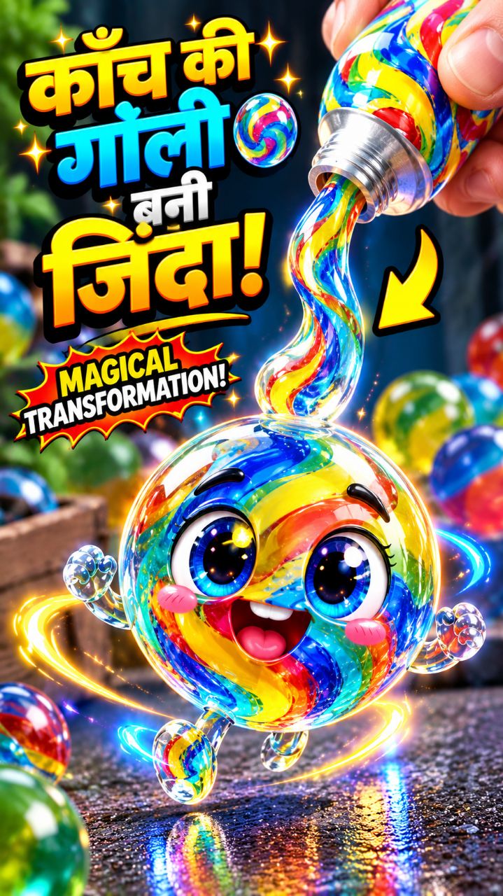 🔮😱 काँच की गोली बनी जिंदा! 🤯✨ | Magical Marble Transformation #Shorts