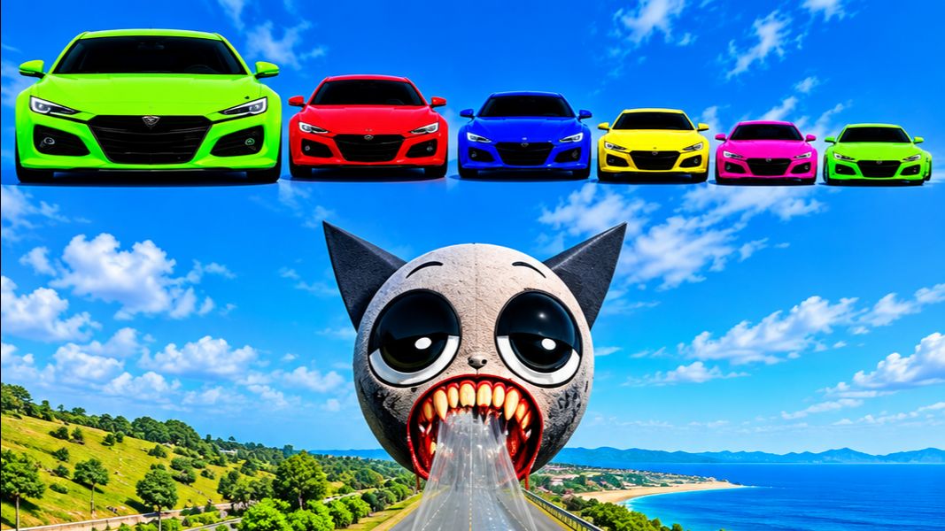 Big and Small Car vs Abby Saja - BeamNG.Drive
