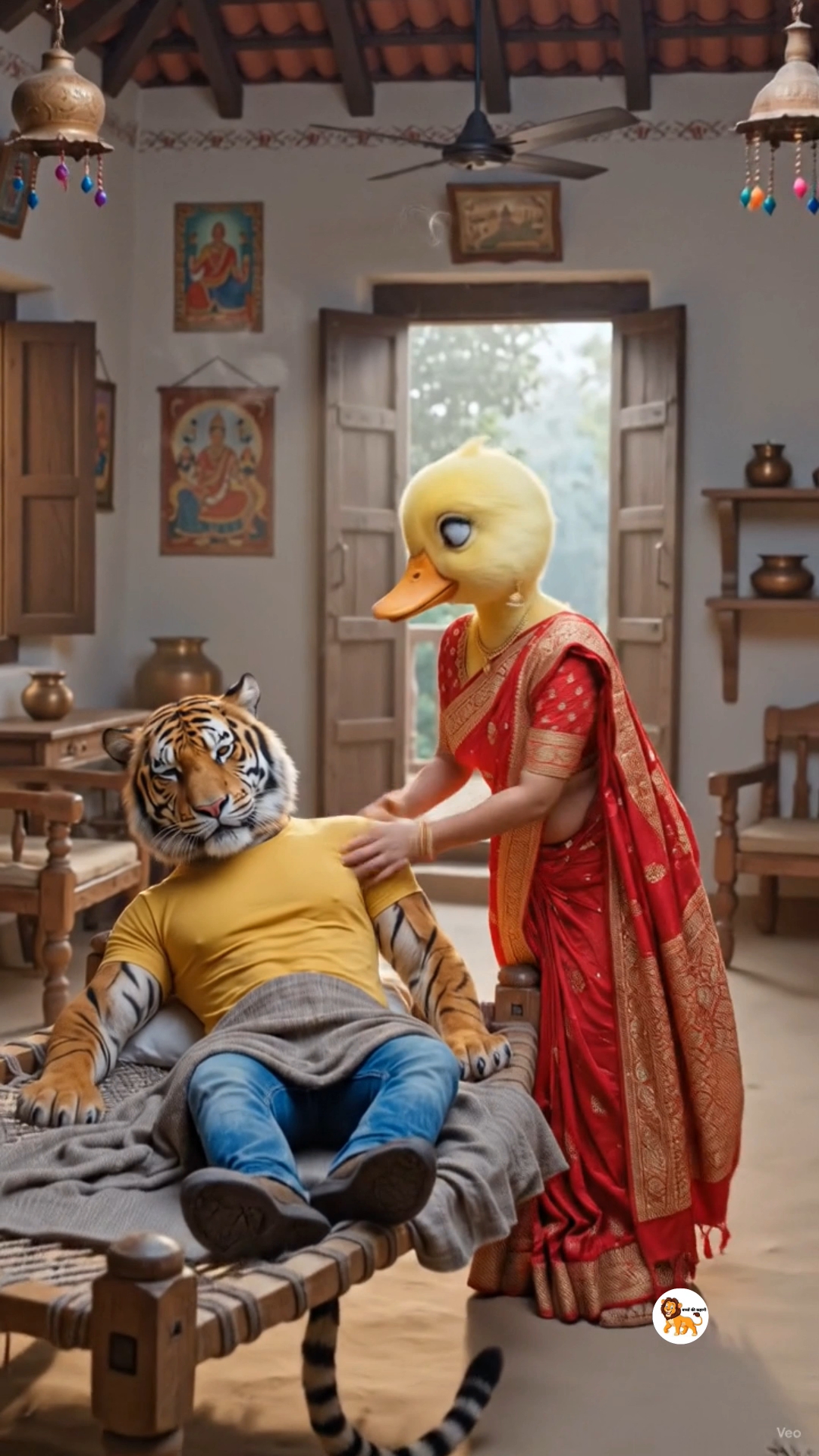 बाघ ओर काजू के बीच हुई कुश्ती। कौन जीतेगा। Cartoon story। Ai story। Shorts