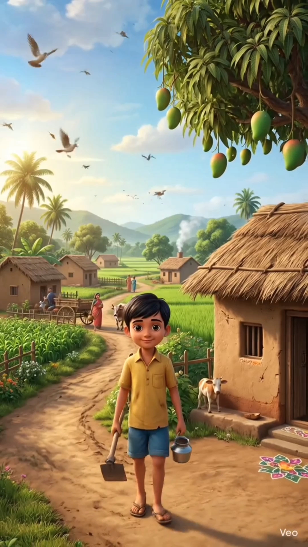 Ek Chhote 🥭😊Gaon Me Mohan Naam Ka Ek Gareeb Ladka Rahta Tha Vah Bahut Gareeb Tha 😔