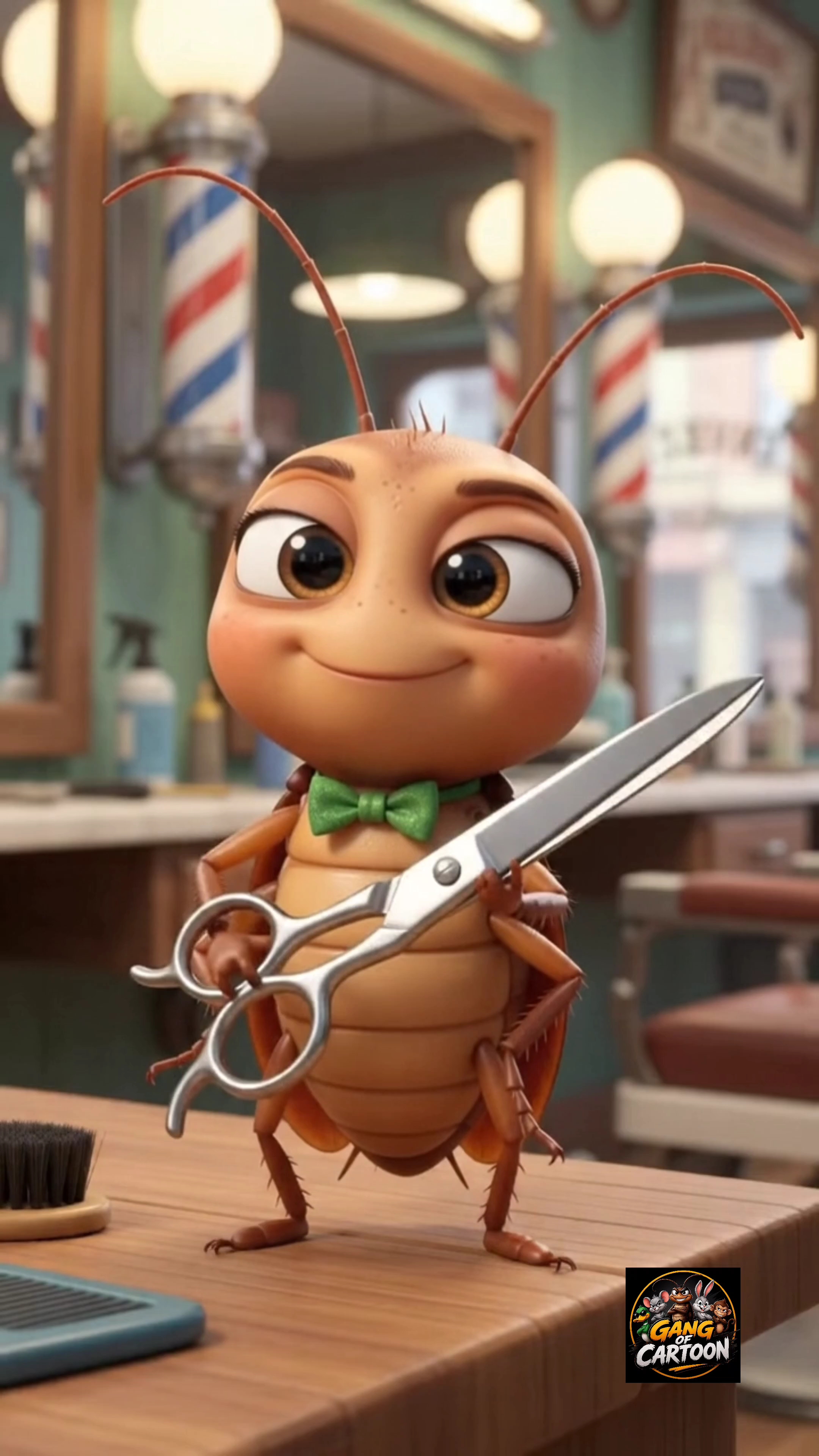 Cockroach is a barber