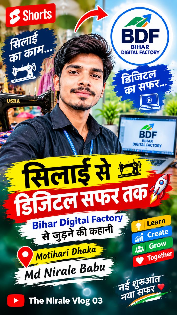 सिलाई से डिजिटल सफर तक ❤️ | Bihar Digital Factory से जुड़ने की कहानी | Md Nirale Babu