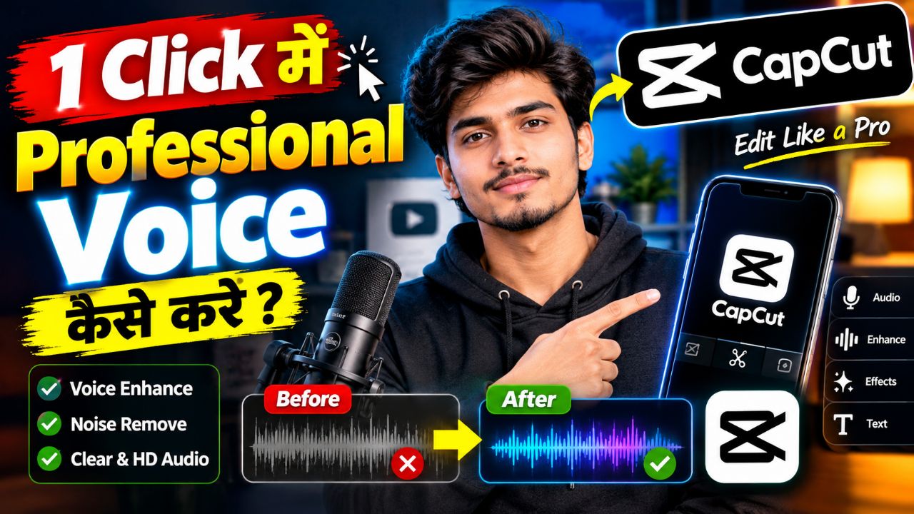 One click my professional voice kaise karen