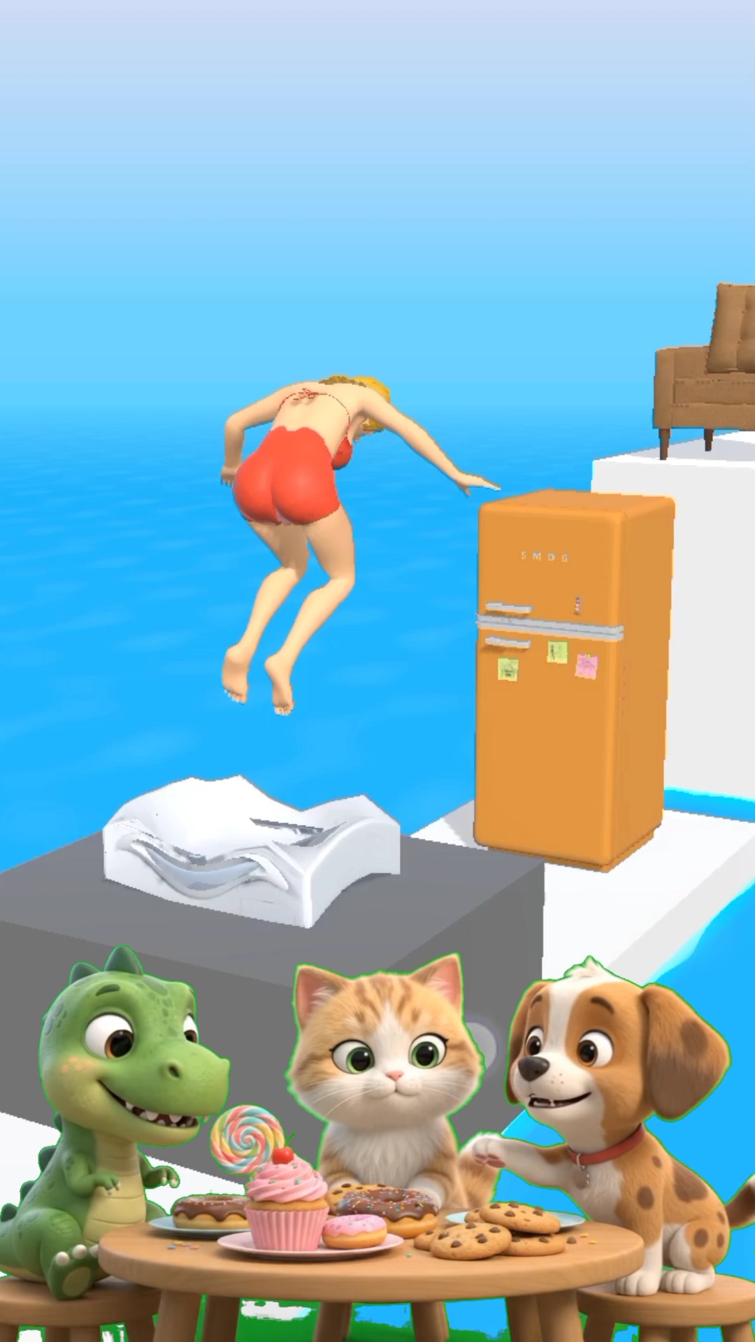 Squeezy Girl Fun Reverse Jumping Gameplay