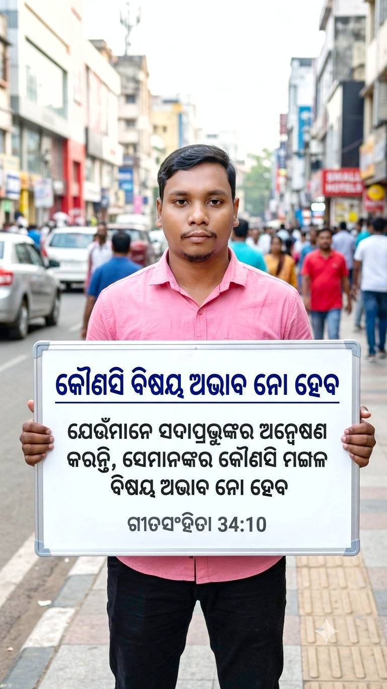 କୌଣସି ବିଷୟ ଅଭାବ ନୋ ହେବ Nothing will be lacking. ✝️❤️🙏