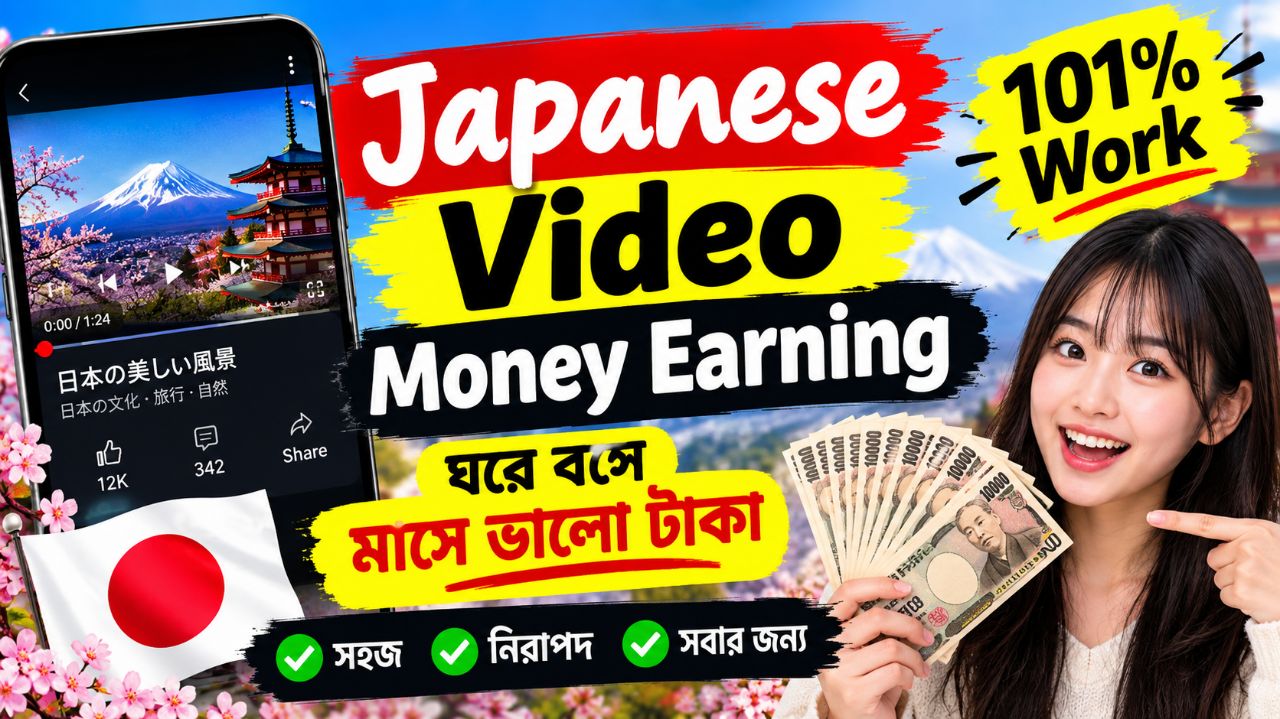 Japanese Video থেকে Money Earning | Japanese Video দেখে/বানিয়ে টাকা আয়? | Full Guide