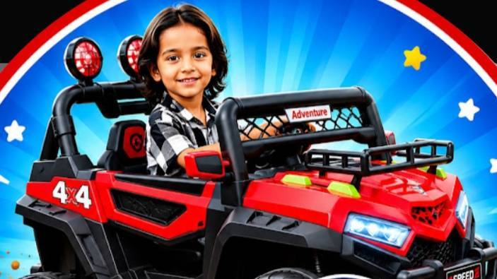 Toys car night forest off-roading
