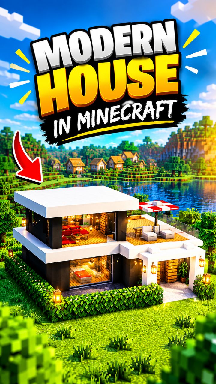 Modern house in Minecraft 🏡