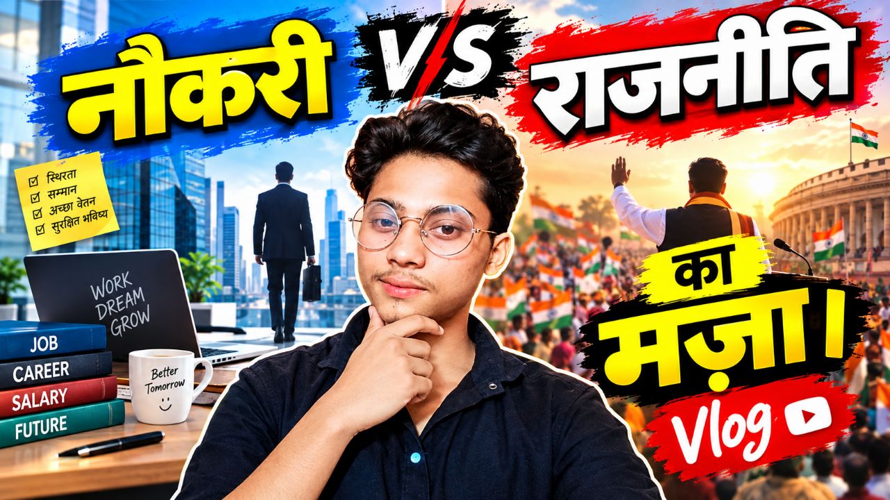 नौकरी VS राजनीति 😱 | किसमें है ज्यादा मज़ा? 🔥 | मजेदार ब्लॉग