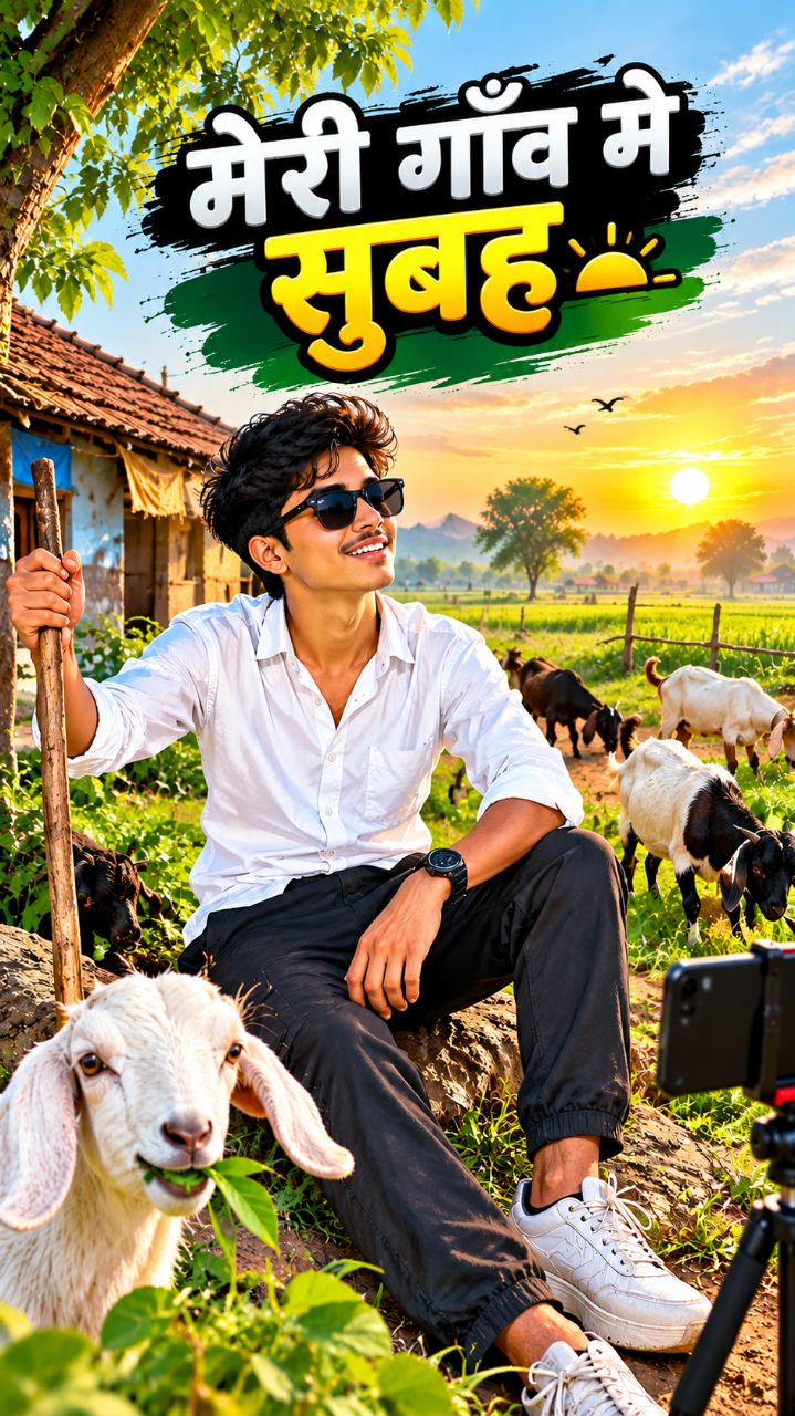 मेरी गाँव में सुबह की शुरुआत 🌅🐐