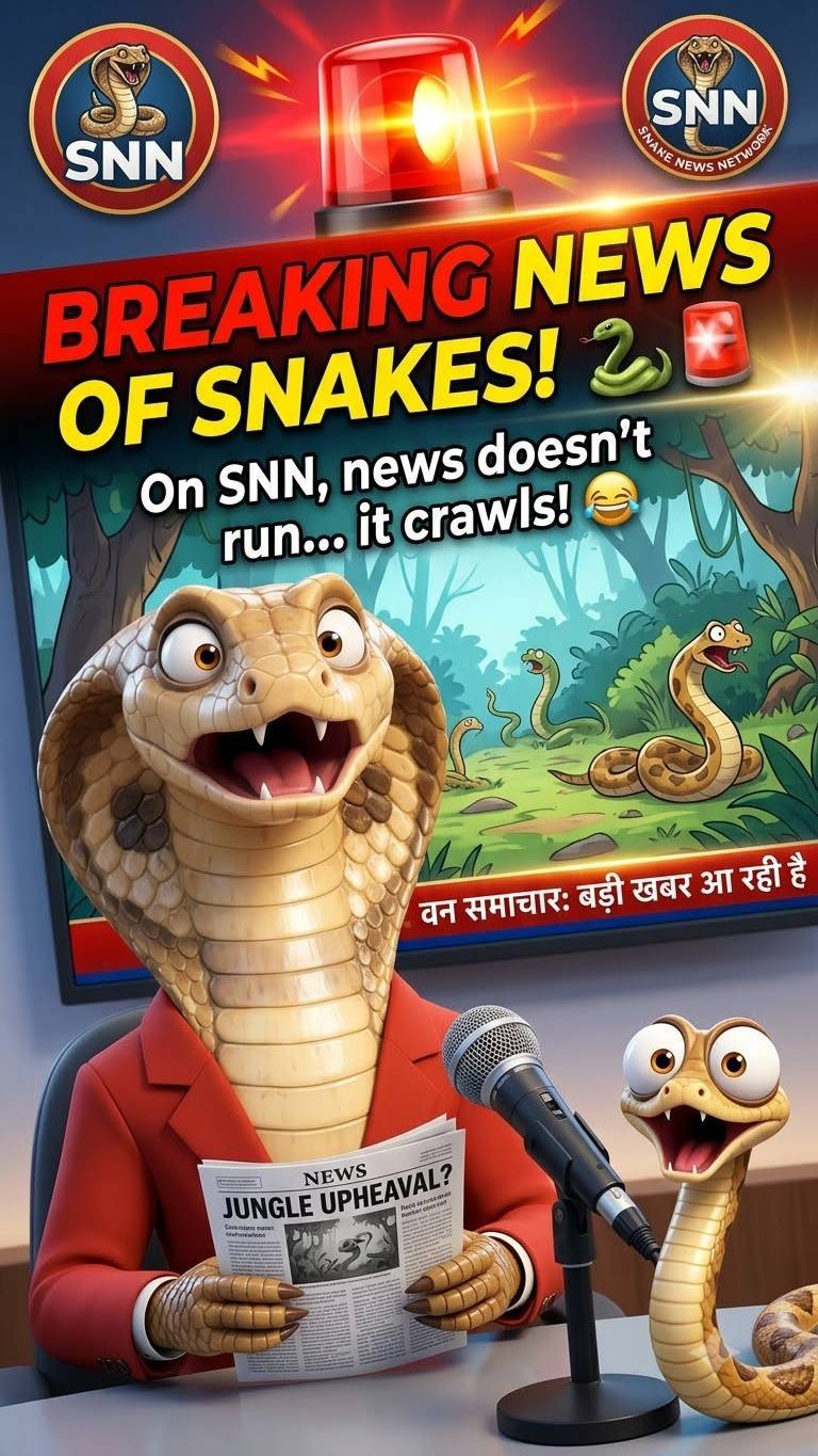 🐍 SNN Snake News Network | साँपों की Breaking News 😂🚨 | Funny Snake News #Shorts