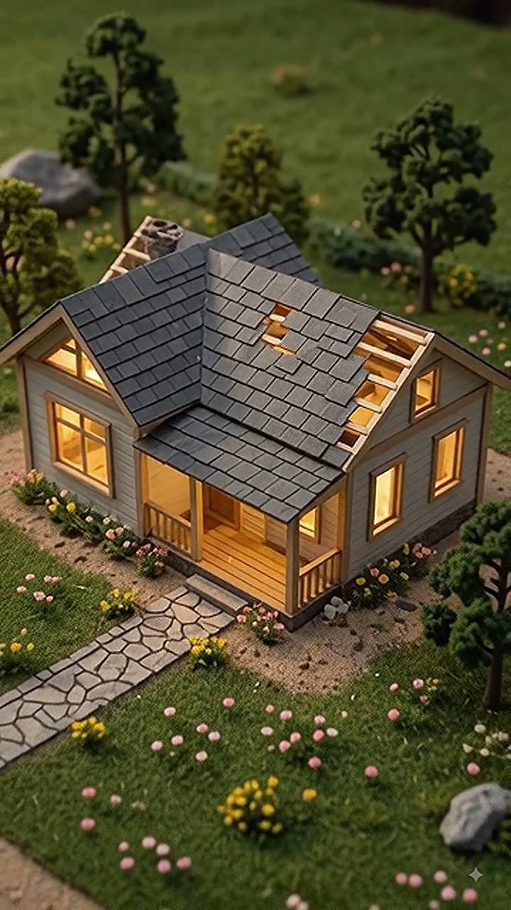 Building a Miniature Modern Farmhouse from Scratch! 🏡 | Satisfying ASMR