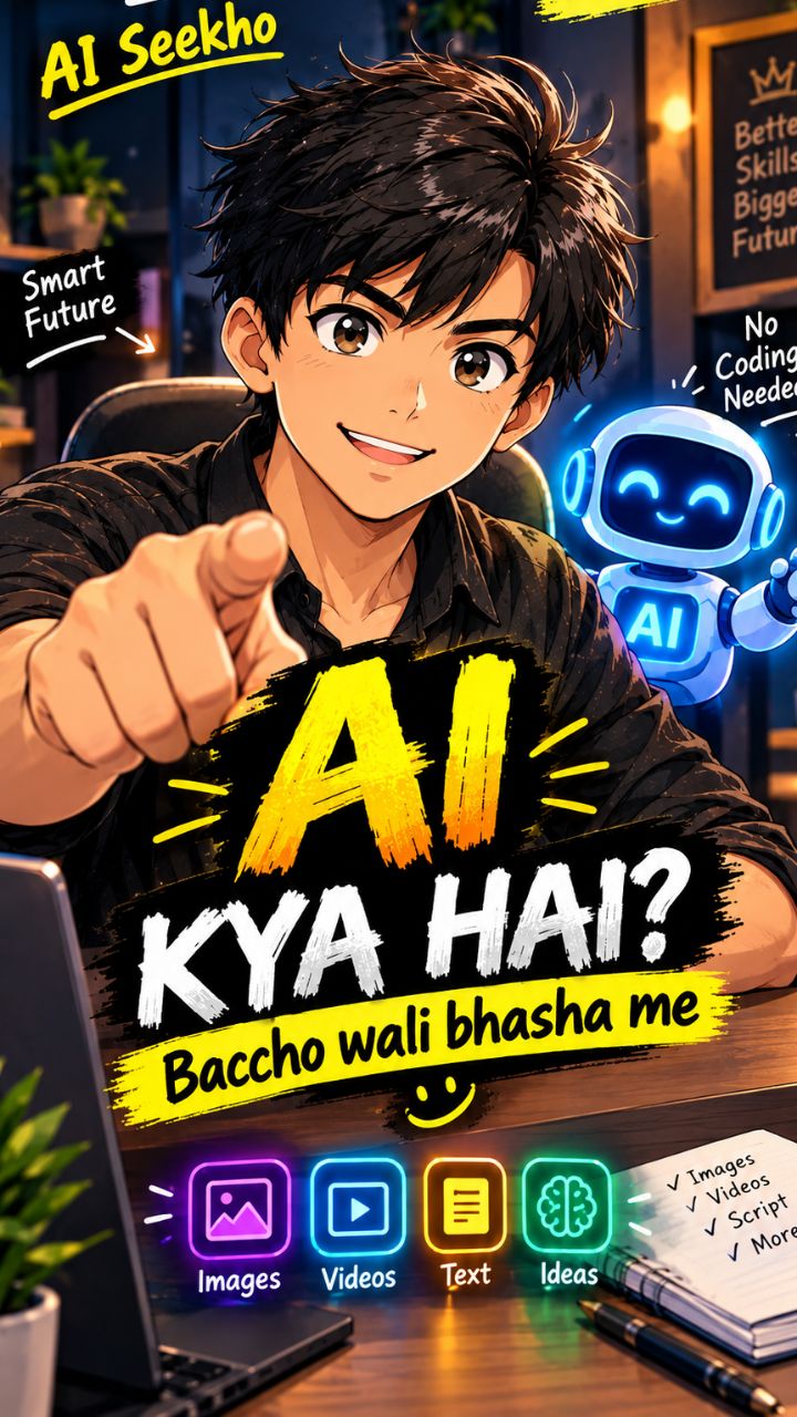 AI Kya Hai? 🤯 Bacchon Wali Bhasha Mein Samjho! | AI Seekho EP 1 #shorts