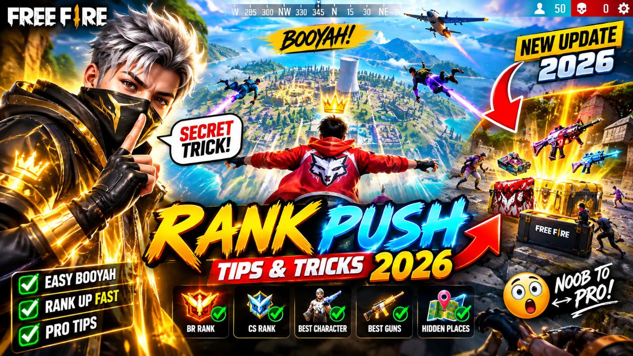 Title: 🔥 Free Fire Rank Push Secret Tricks 2026 😱 | Noob to Pro | Easy Booyah Tips