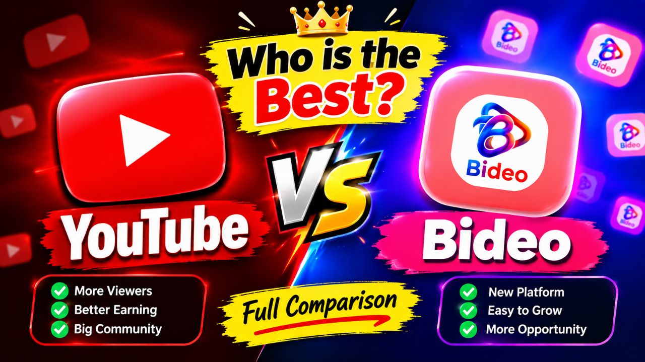 YouTube vs Bideo – Which Is Best for New Creators? 🔥 Full Comparison