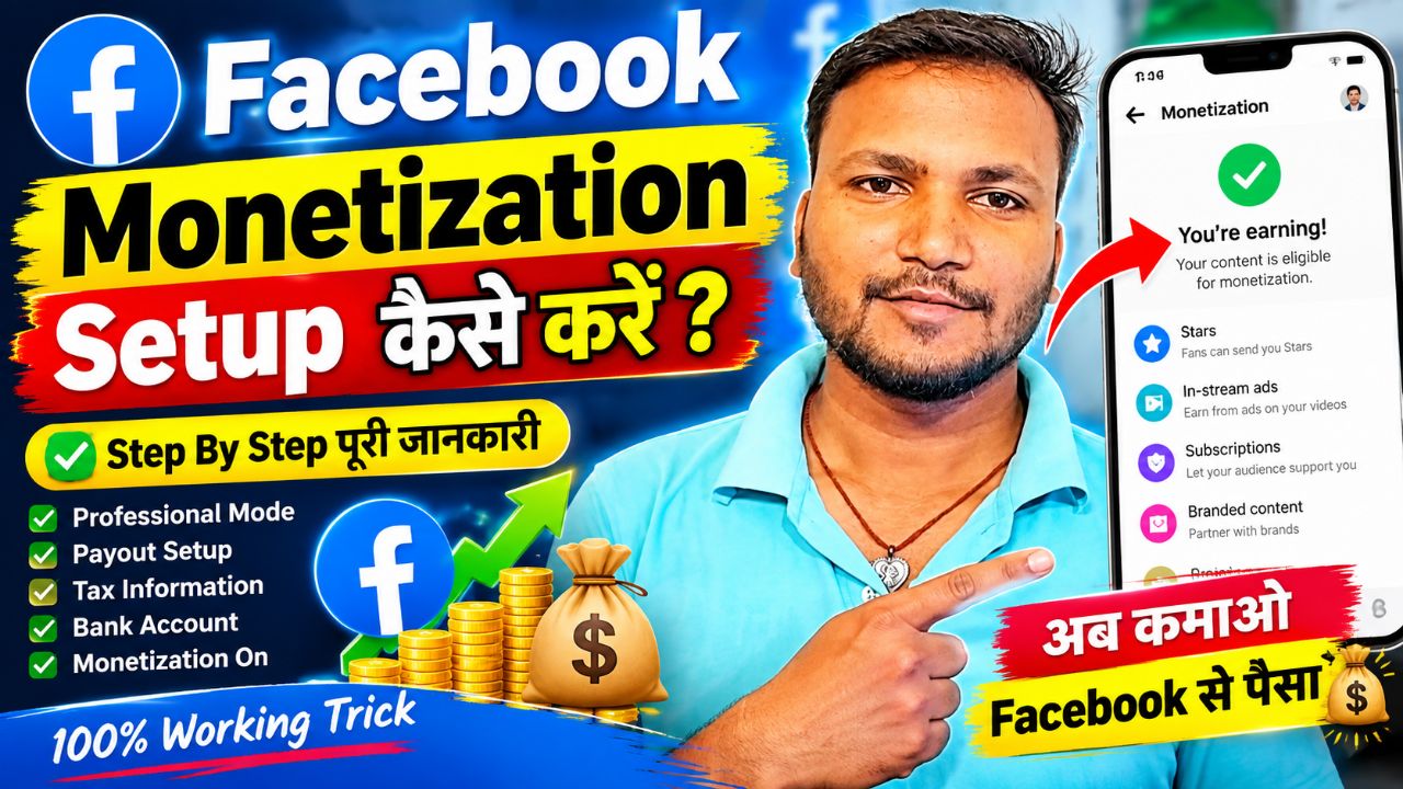 Facebook monetization setup