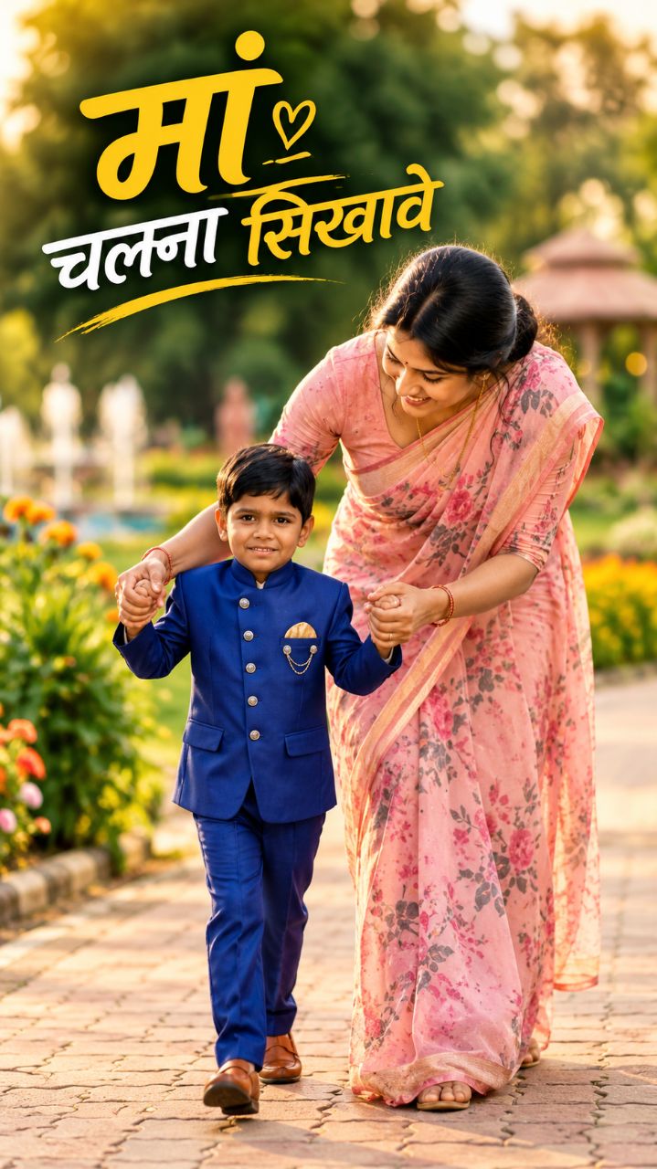 ❤️ मां चलना सिखावे ❤️

“मां की उंगली थामकर, जिंदगी की पहली राह सीखी…”