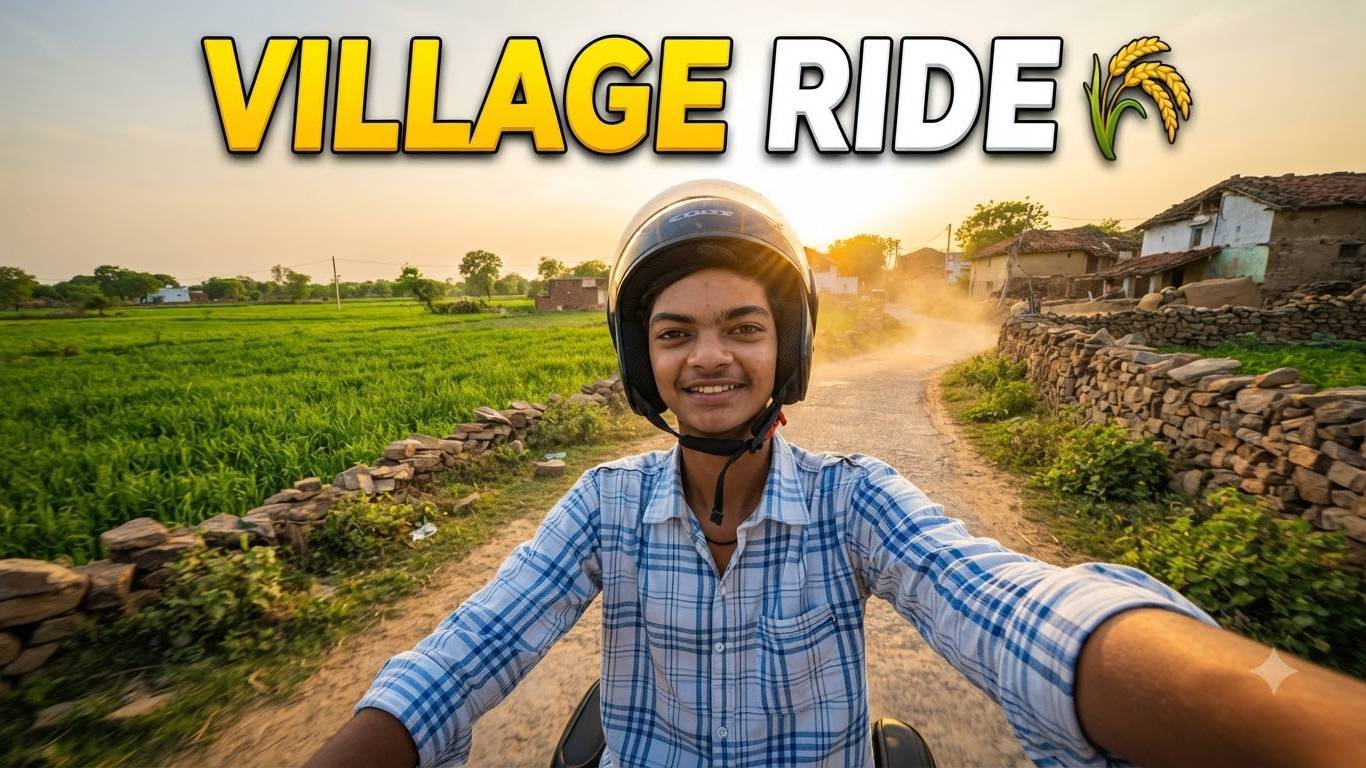 गाँव के रास्ते और दोस्तों के साथ राइड! 🏍️ | Daily Mini Vlog.