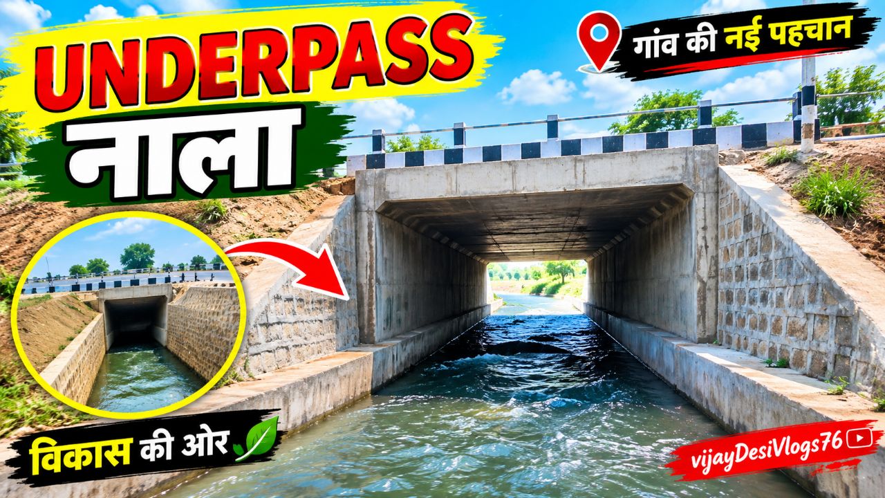 Dekho dosto 🌅🏜️hamare Gav ka Nala phadta hai pass me 🌳🤟