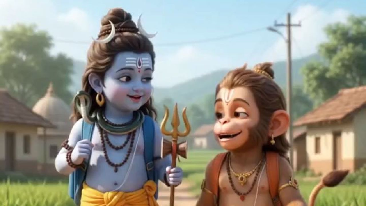 😮Bajrangbali 🚩aur bhole Baba 🙏 jaenge padhne