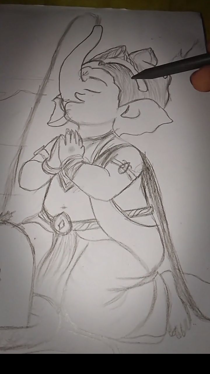 Ganesh drawing easy 🥰🥰#short#art#drawring