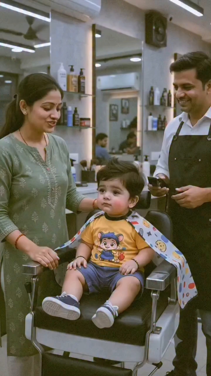 मामी ने बना दिया बच्चे को तकलू 😂🤣 | बच्चा करता रहा मना फिर भी कट गए बाल 😭😂 #Shorts