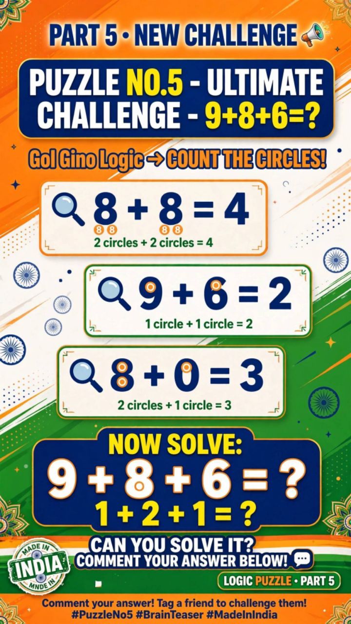 Part 5 NEW CHALLENGE - 9+8+6=? 😱 Ultimate Test | GOL GINO Logic