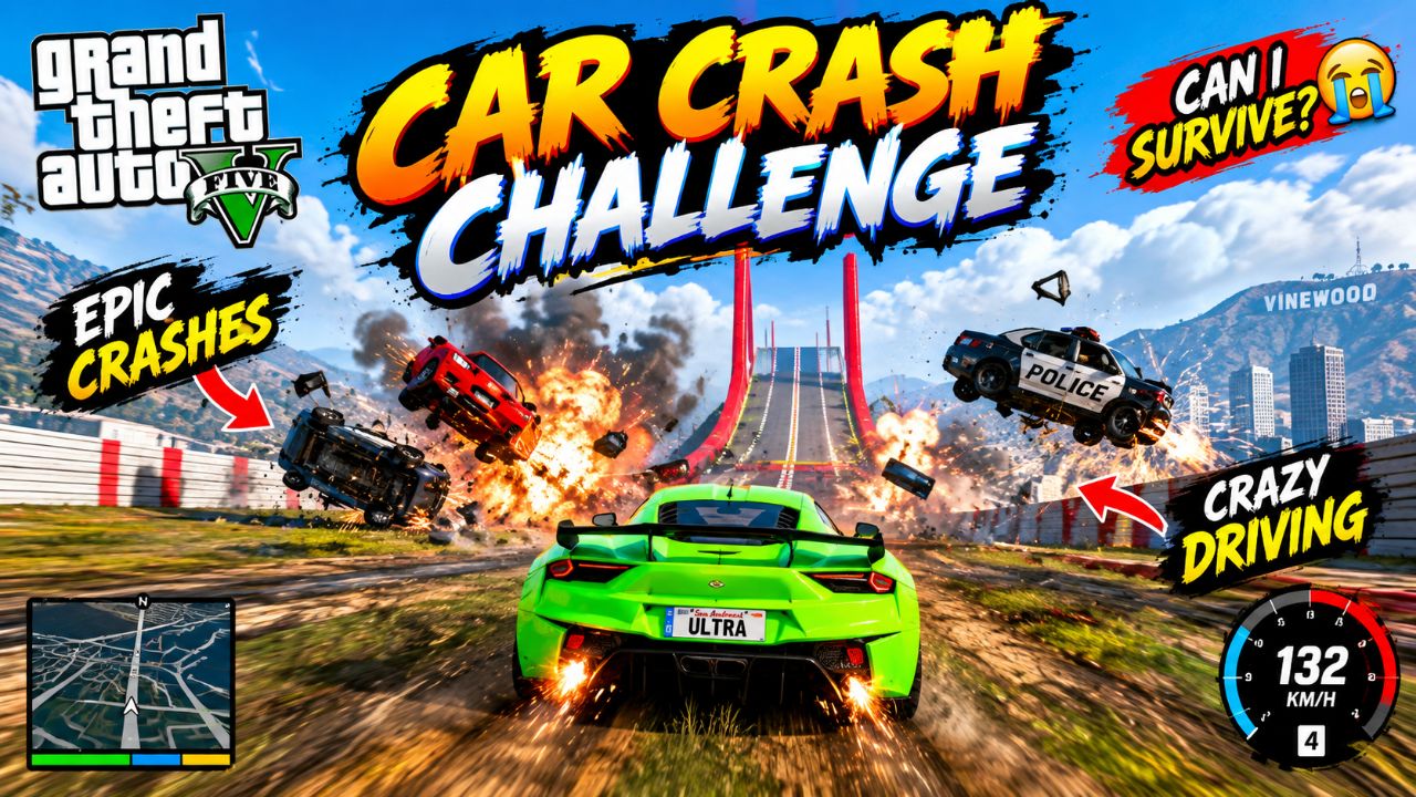 GTA 5 Car Crash Challenge | Crazy Crash Gameplay