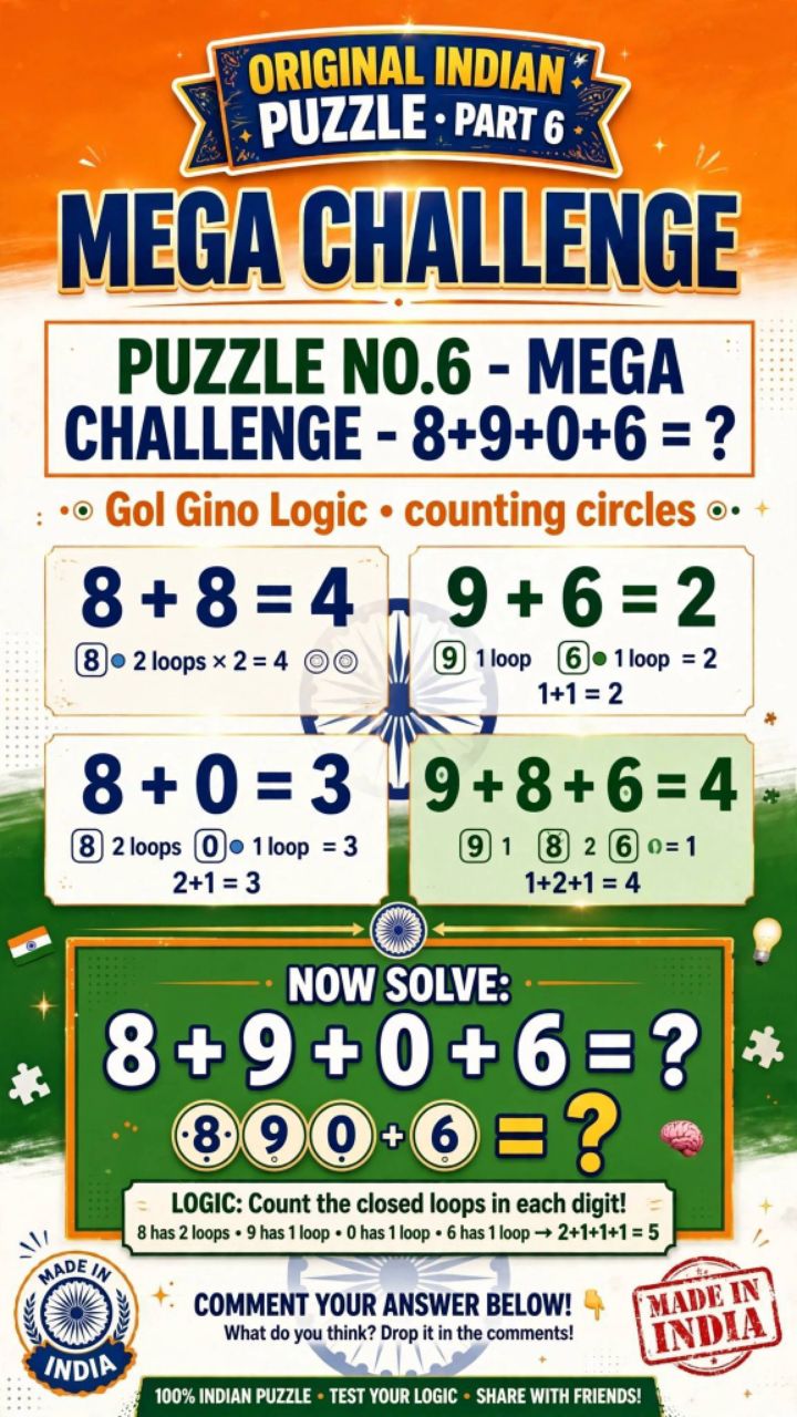 Part 6 MEGA CHALLENGE - 8+9+0+6=? 😱 99.9% FAIL | GOL GINO Logic