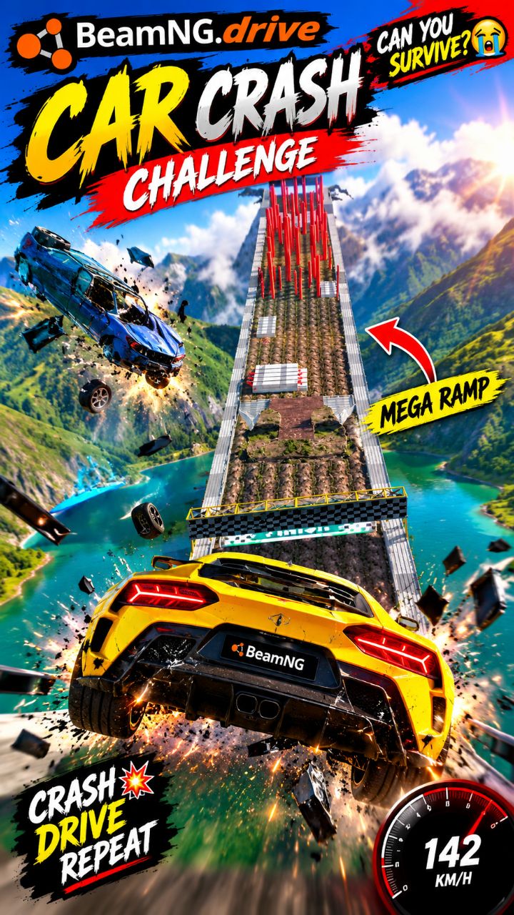 BeamNG.drive Car Crash Challenge | Crazy Crash Gameplay