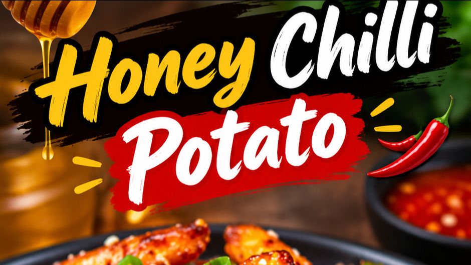 Crispy Honey Chilli Potato | Sweet, Spicy & Crunchy