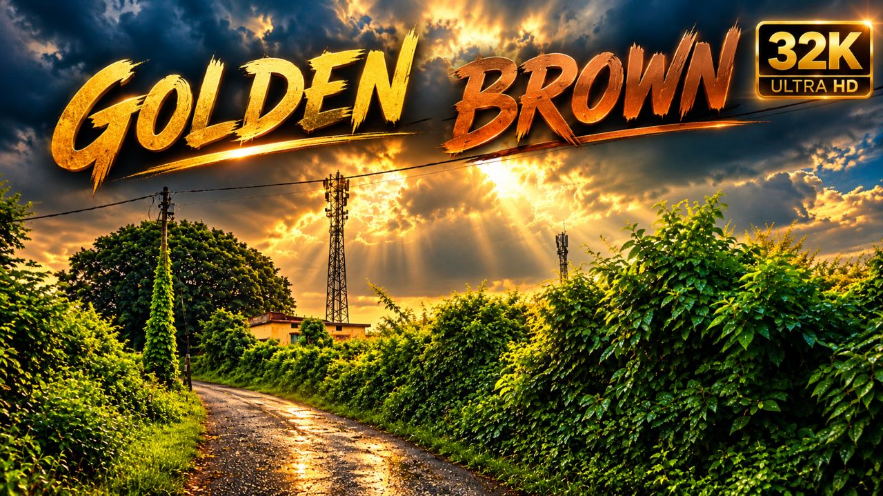 Golden brown in my vilage32k quality original video