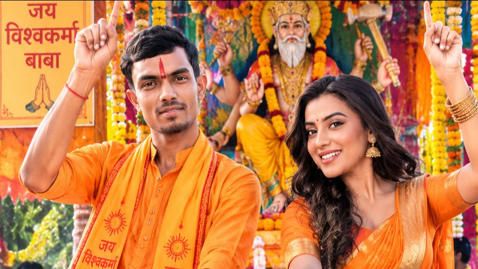 🔥 विश्वकर्मा बाबा के धाम में अमित यादव का भोजपुरी डांस  2026