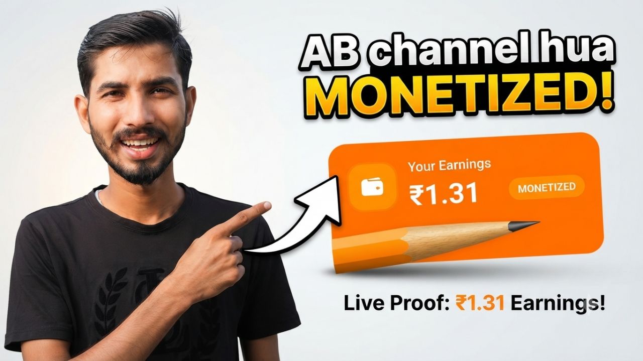 AB Channel Hua Monetized! 🎉 Pehli Earning ₹1.31 | Live Proof