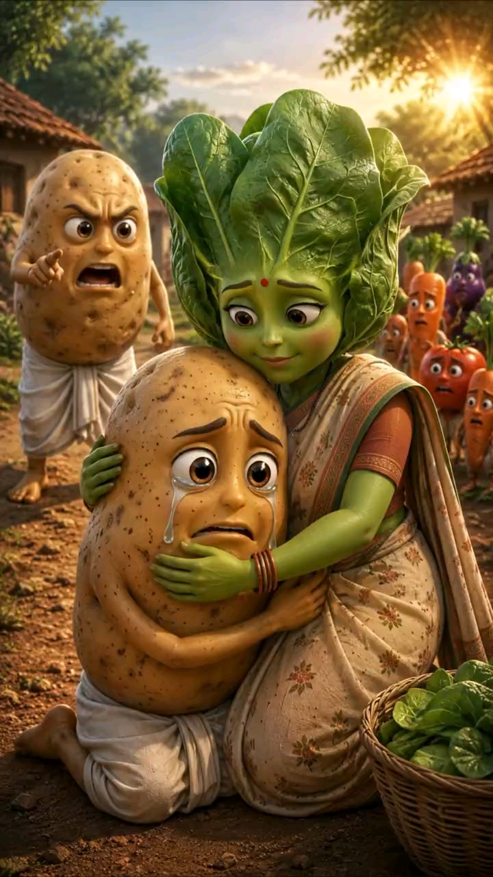 🥔 Potato Husband & Spinach Wife 💔 | ऐसी कहानी देखकर आंखों में आंसू आ जाएंगे 😢 | Emotional Village