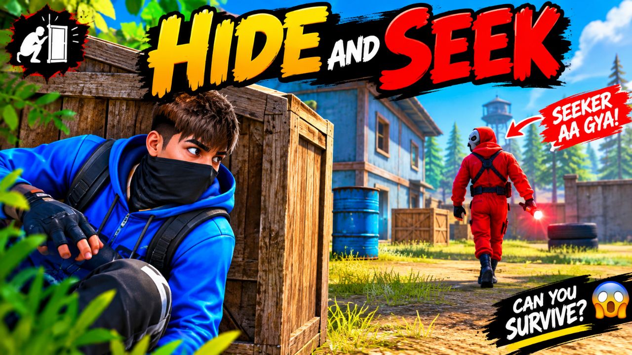 HIDE AND SEEK GAME 😱 | Seeker Aa Gaya! Kya Main Bach Paunga? 🔥 #VishalGamer #bideoapp