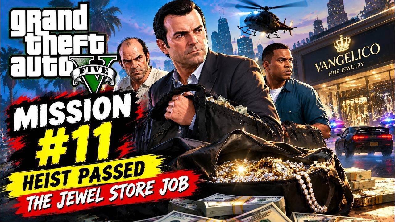 GTA 5 Mission #11 🔥 | Jewel Store Heist Completed!