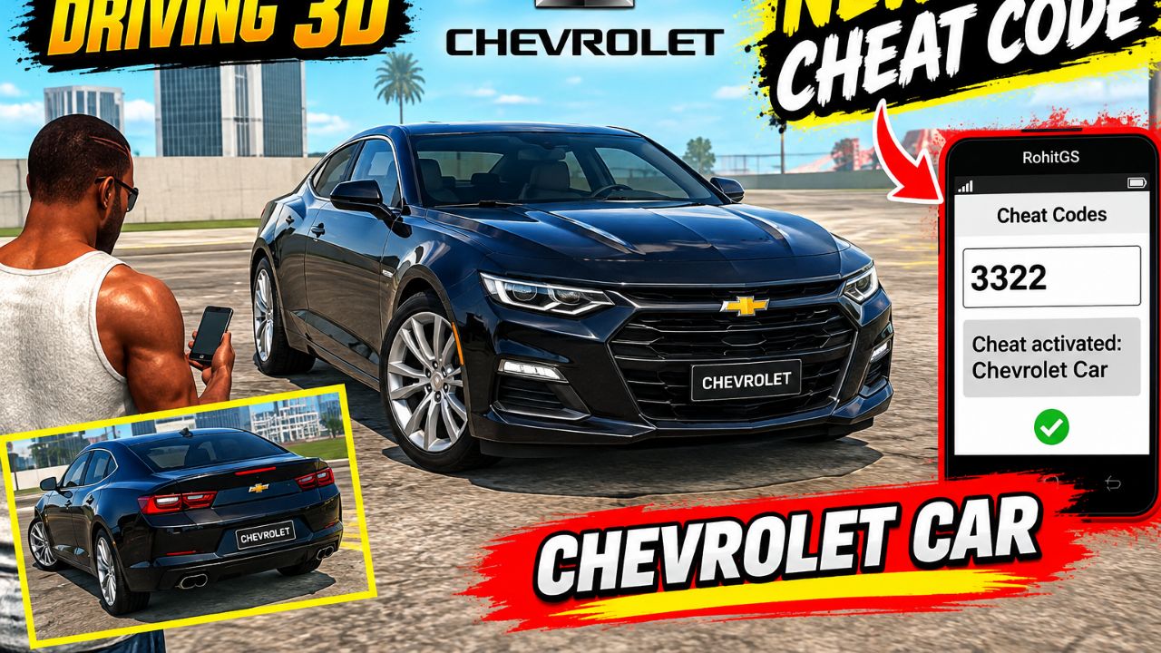 Chevrolet car cheat code IN INDIAN BIKES DRIVING 3D game