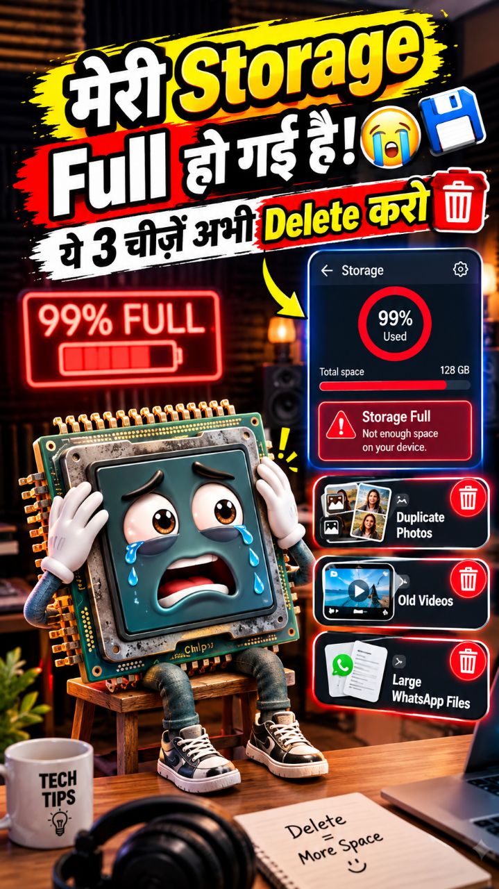 मेरी Storage Full हो गई है! 😭💾 ये 3 चीज़ें अभी Delete करो”