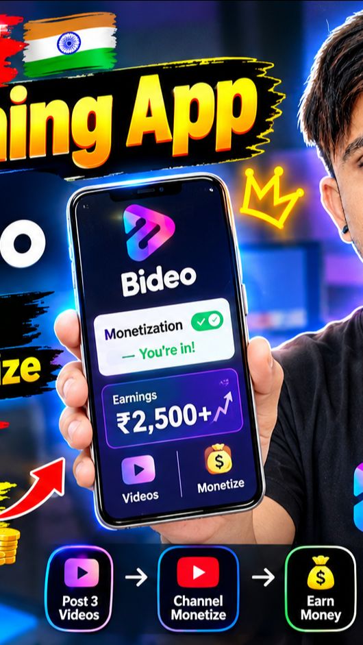 Bideo App से 3 वीडियो पोस्ट करके Monetization कैसे पाएं? 💰