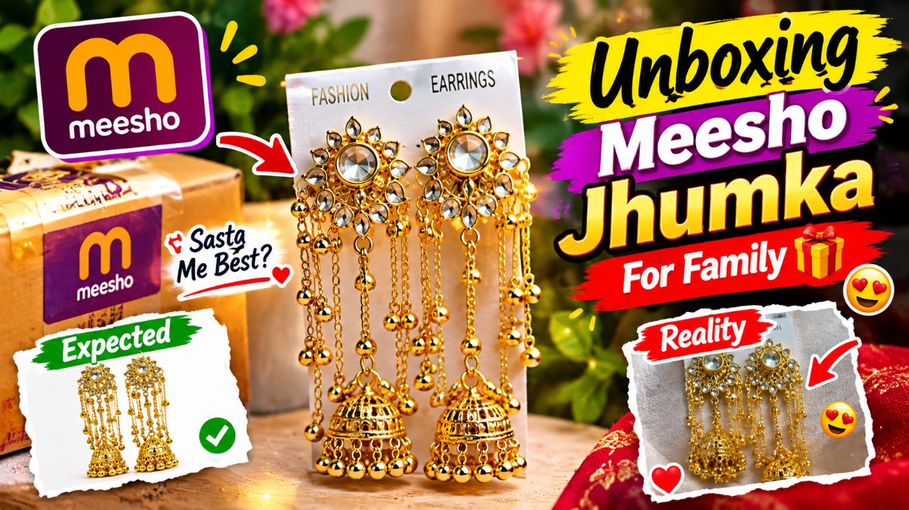 ​Unboxing Meesho Jhumka For Family 🎁 | Expected vs Reality! 😍