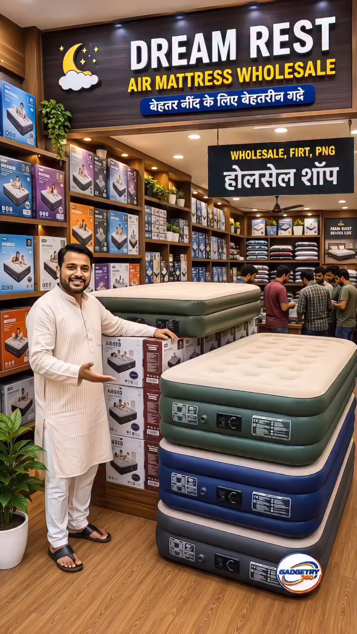 Inflatable Bed #AirBed #PortableBed #CampingBed #TravelBed #GuestBed
