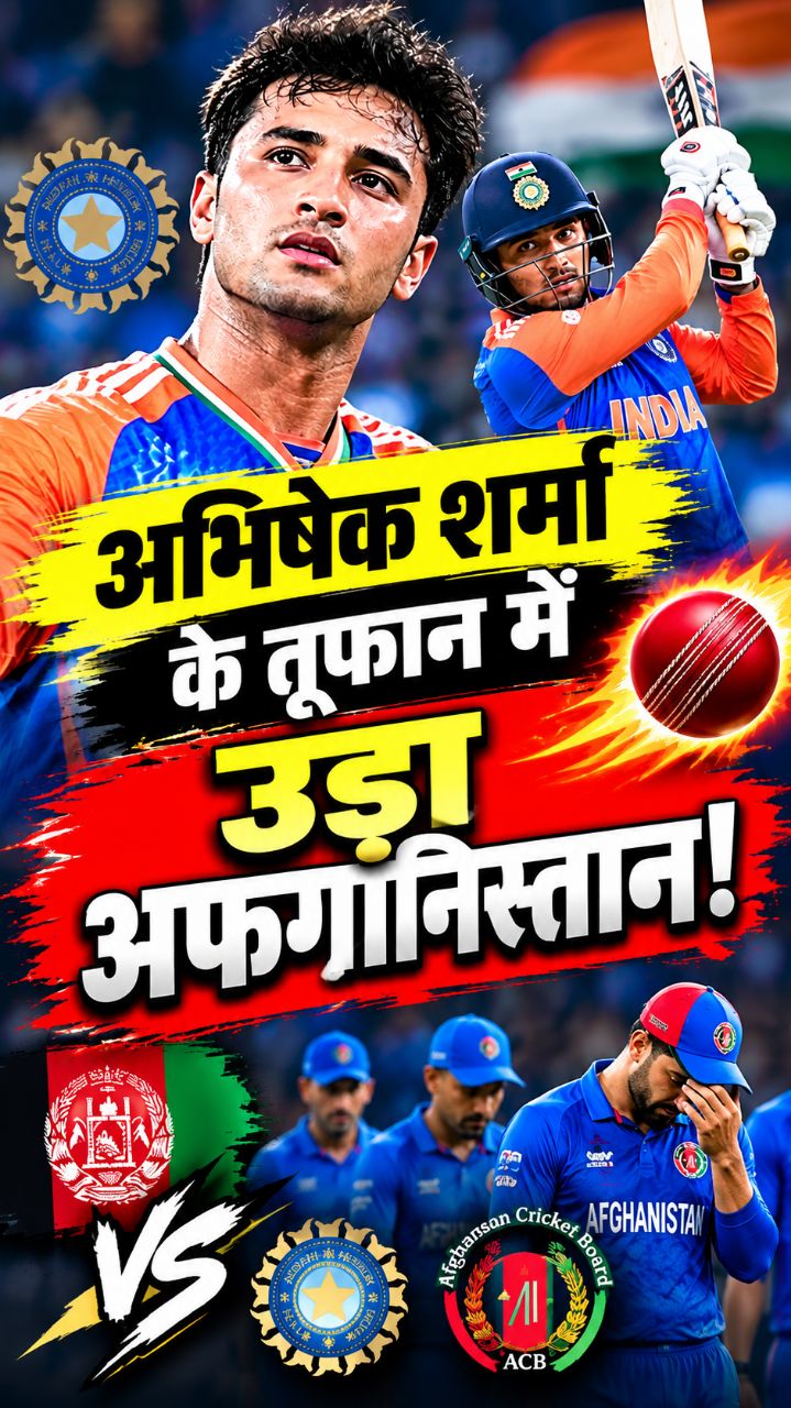 🚨 अभिषेक शर्मा के तूफान में उड़ा अफगानिस्तान! 🔥🏏 मैदान पर दिखा जबरदस्त बल्लेबाजी का जलवा 😱