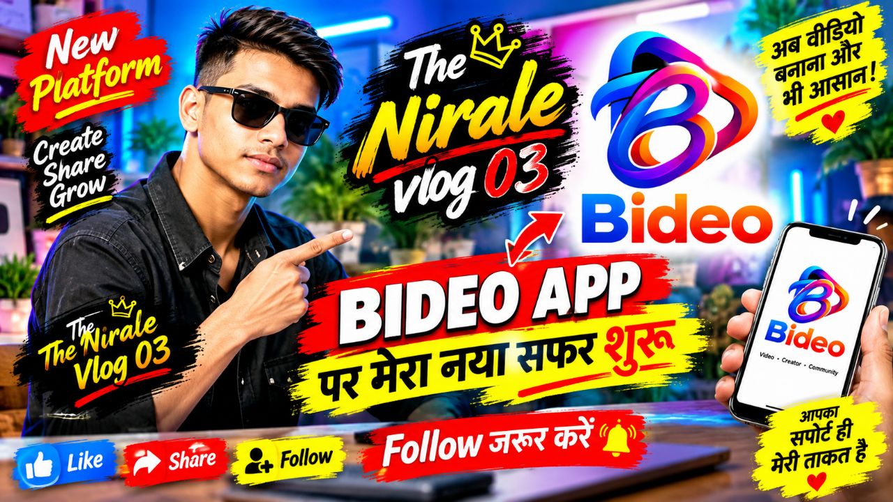 Bideo App पर मेरा नया सफर शुरू ❤️🔥 | The Nirale Vlog 03 | Bideo App पर Follow करें |  @Bideo